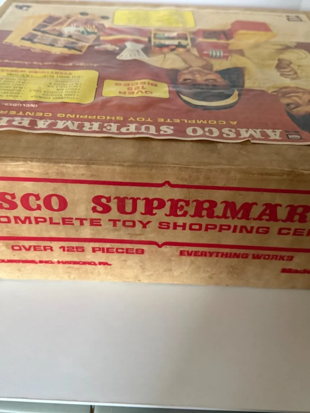 Vintage Amsco Supermarket With Original Box 1965 Shopping Playset W Accessories